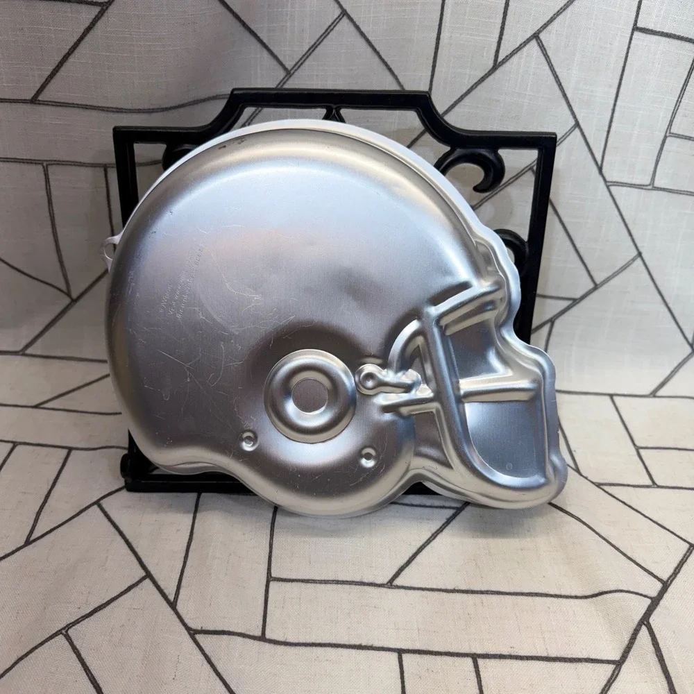 Wilton Football Helmet Cake Pan Silver Aluminum Sports Theme 2105-4102
